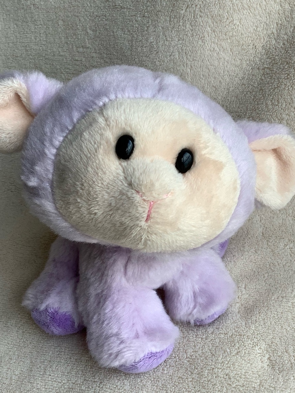 Aurora World Wobbly Bobblees Plush Lavender Lamb Big Head Stuffed Animal Toy